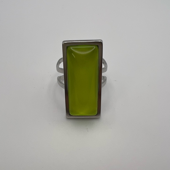 Elegant Rectangular Statement Rings - Classic Minimalist Ring - Picture 13 of 14